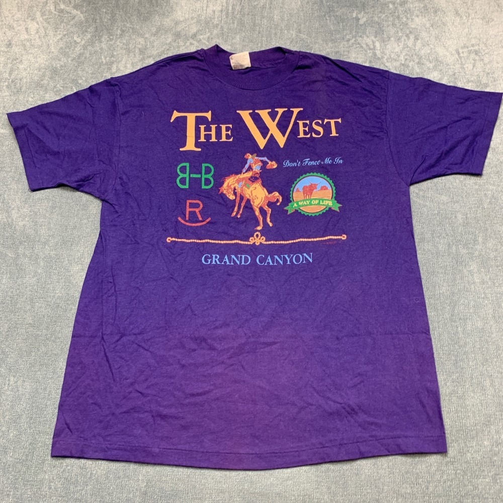 VTG Hanes Beefy T Shirt Mens Extra Large Purple Grand Canyon Graphic Print